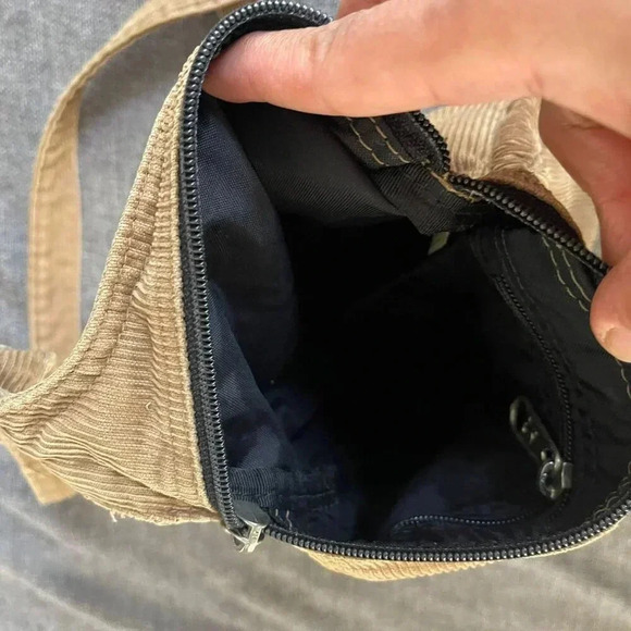 Jansport Unisex Travel Bag Brown Adjustable Straps 2000's y2k Vtg cordoroy - Picture 4 of 11